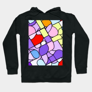 Multicolor Pipes and Fittings Abstract Art - Stained Glass Hoodie